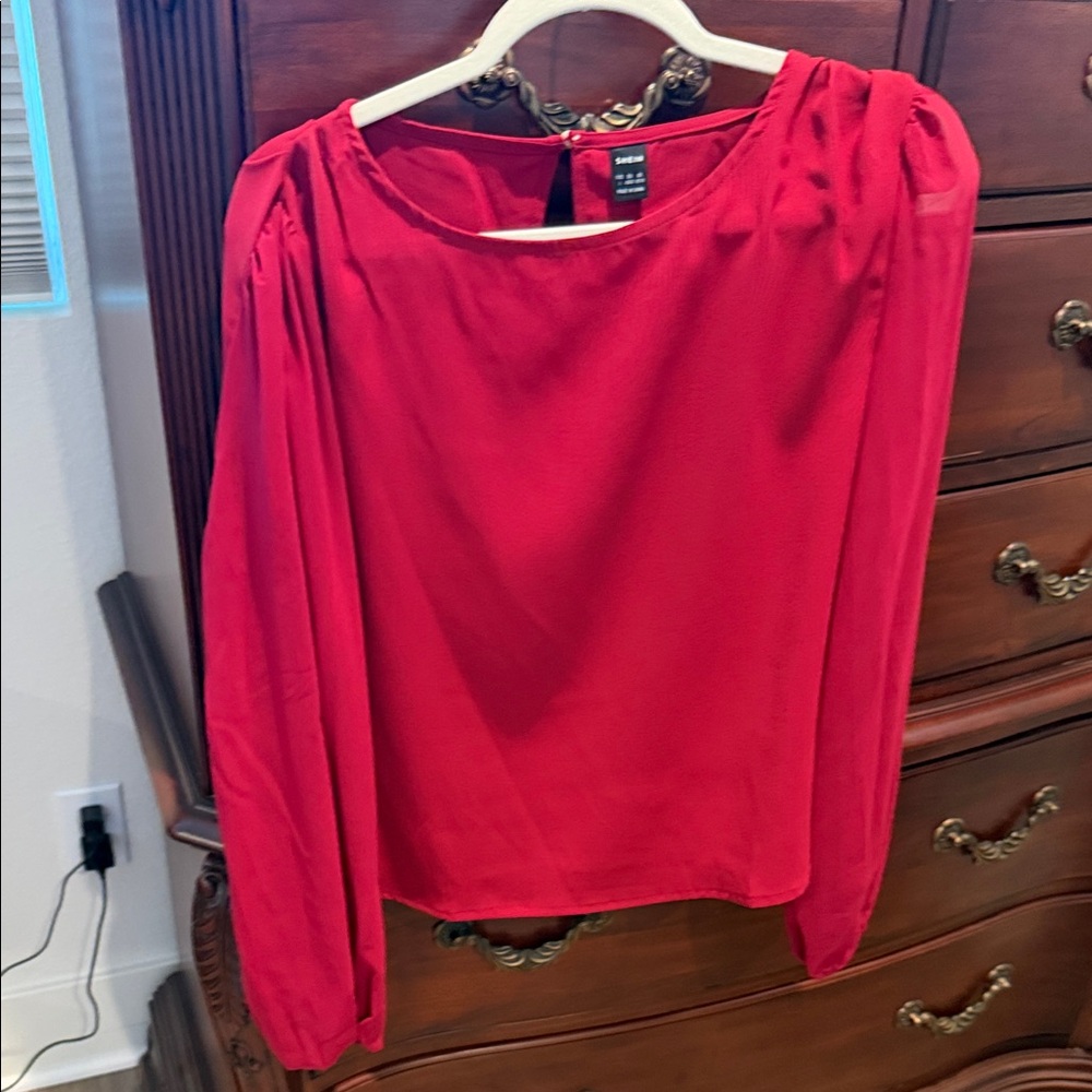 SHEIN Vibrant Red Women's Blouse